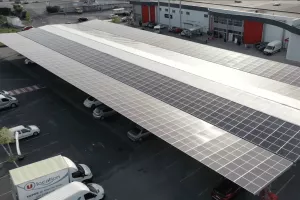 Ombrières solaires Blaye-les-Mines Developp'Sun